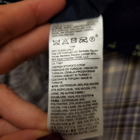 Banana Republic skirt navy blue front buttons mini size 8 - Picture 8 of 8